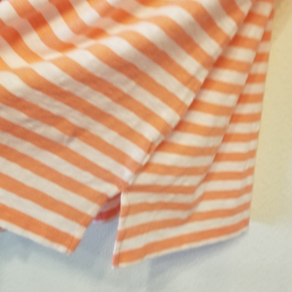 Talbots Striped Split-Neck, Embroidered Sleeve Top - image 5